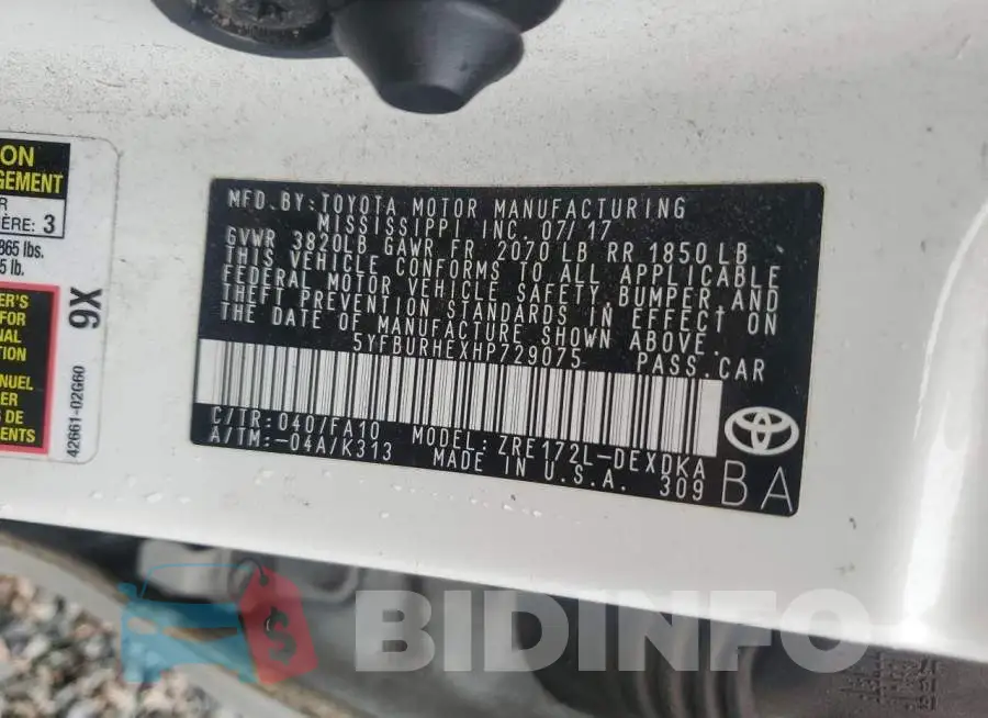 5YFBURHEXHP729075 Photo# 12