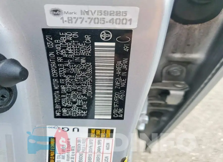 JTDKAMFP5M3188634 Photo# 13