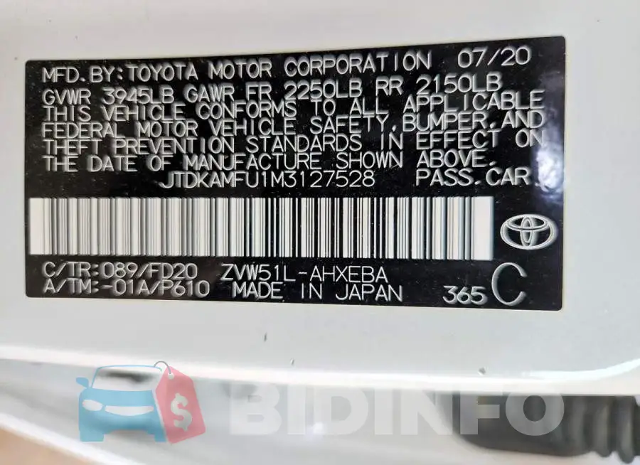 JTDKAMFU1M3127528 Photo# 12