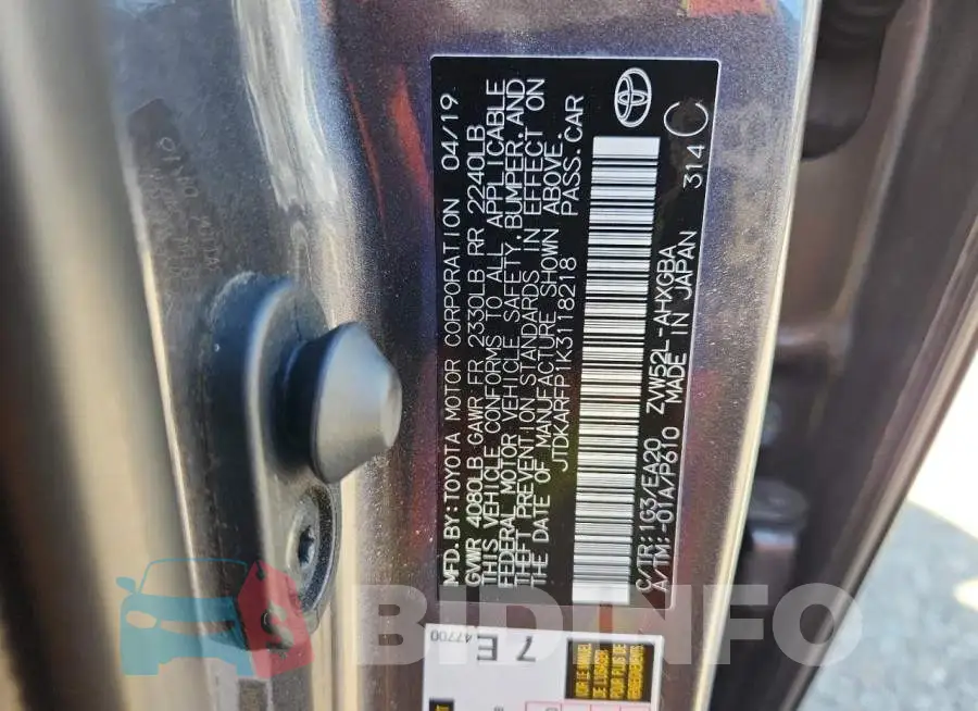 JTDKARFP1K3118218 Photo# 12