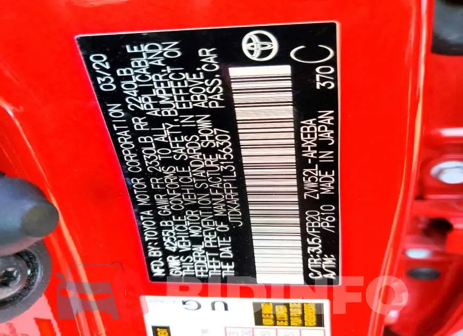 JTDKARFP1L3156307 Photo# 12