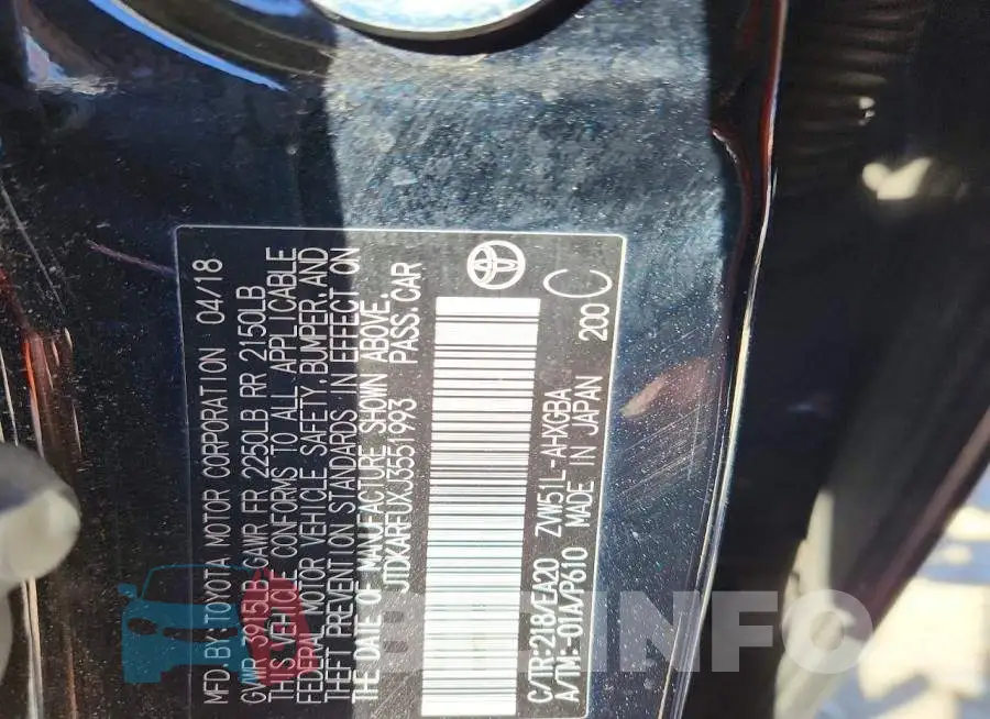 JTDKARFUXJ3551993 Photo# 13
