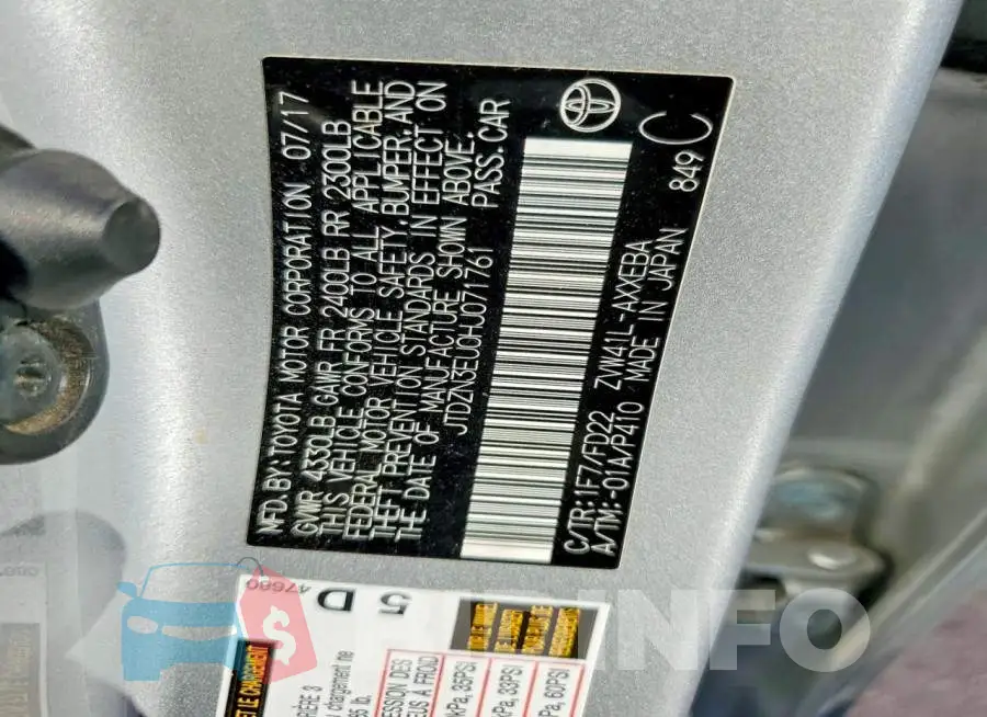 JTDZN3EU0HJ071761 Photo# 14