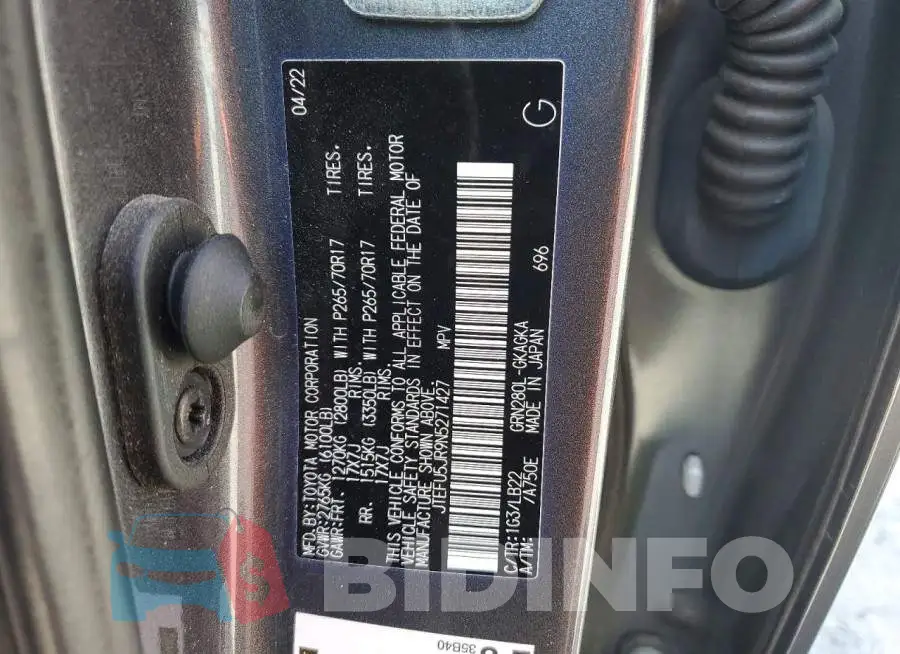 JTEFU5JR9N5271427 Photo# 13