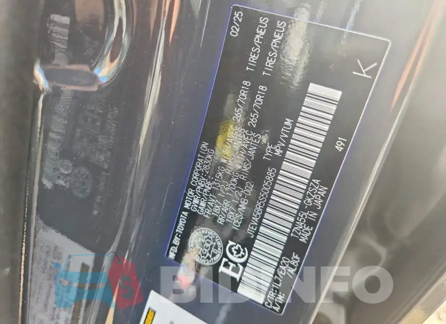 JTEVA5BR5S5005885 Photo# 13