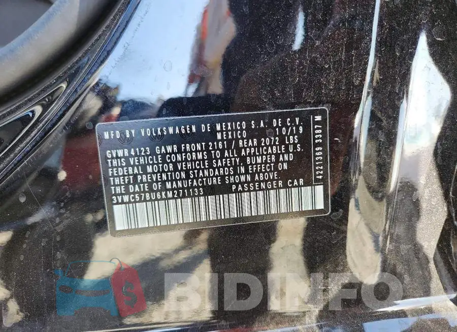 3VWC57BU6KM271133 Photo# 13