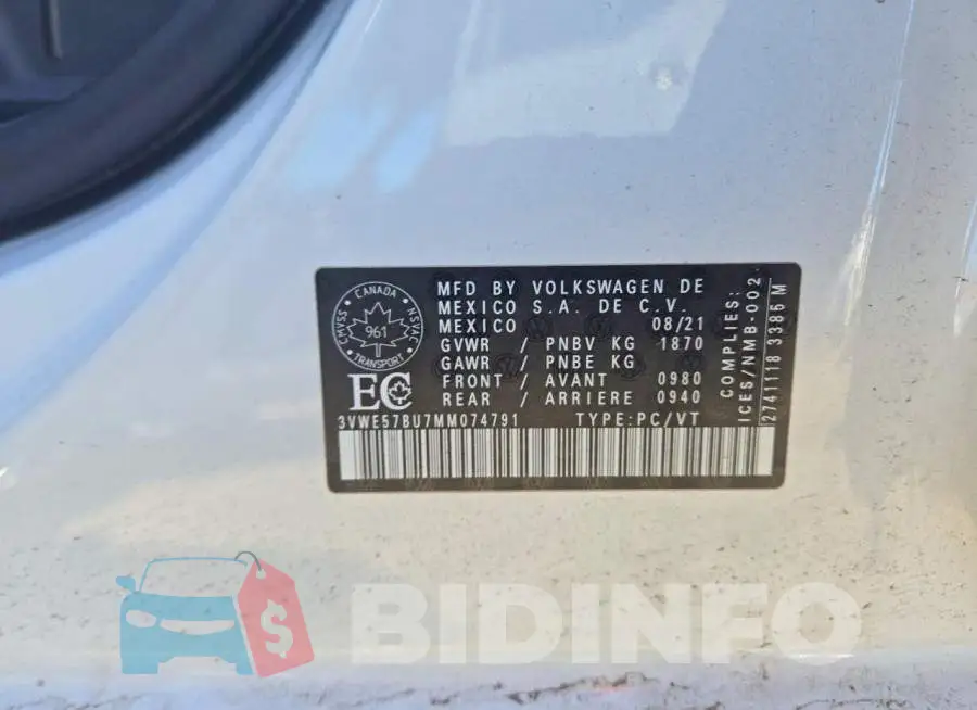 3VWE57BU7MM074791 Photo# 13