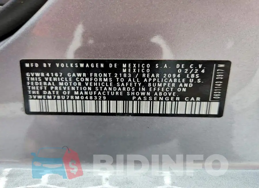 3VWEM7BU7RM048329 Photo# 12