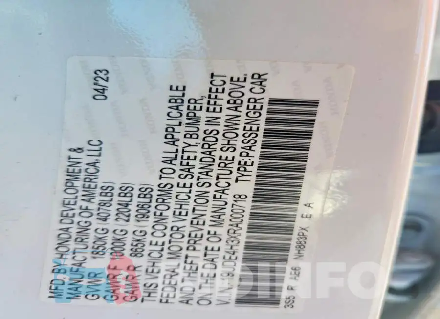 19UDE4H3XRA000718 Photo# 12