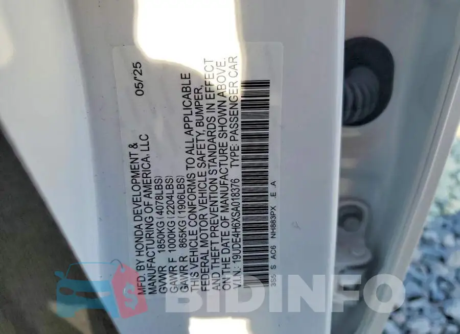 19UDE4H6XSA018376 Photo# 12