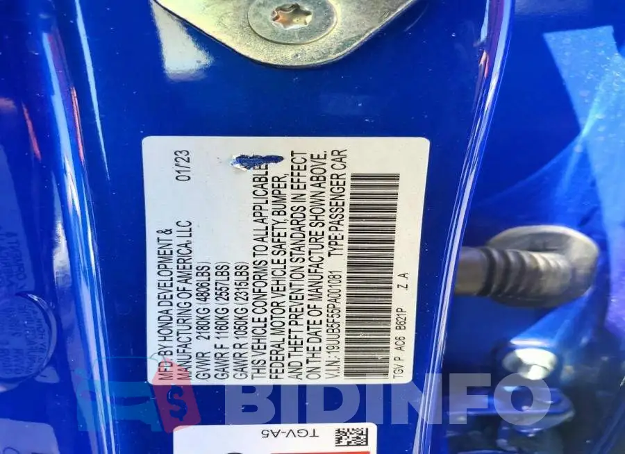 19UUB5F55PA001081 Photo# 12