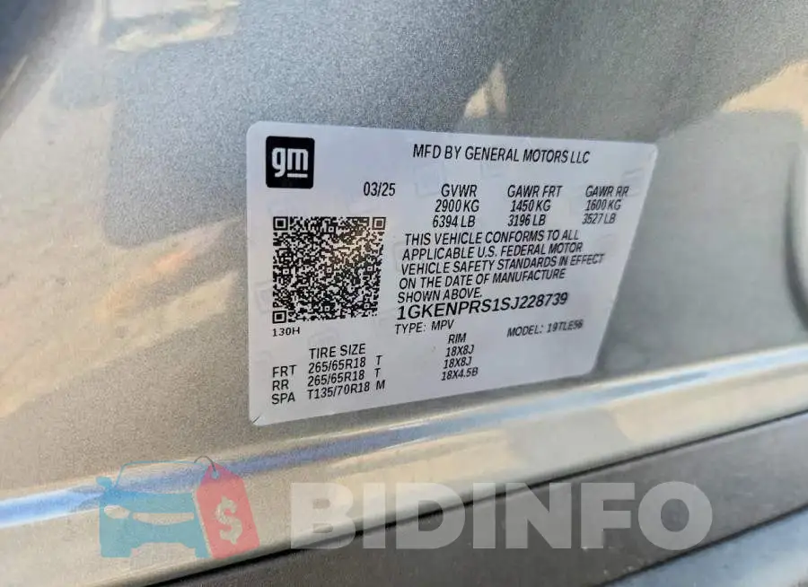 1GKENPRS1SJ228739 Photo# 13