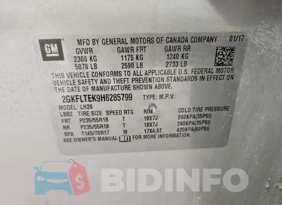 2GKFLTEK9H6285799 Photo# 14