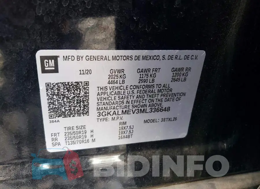 3GKALMEV3ML336648 Photo# 13