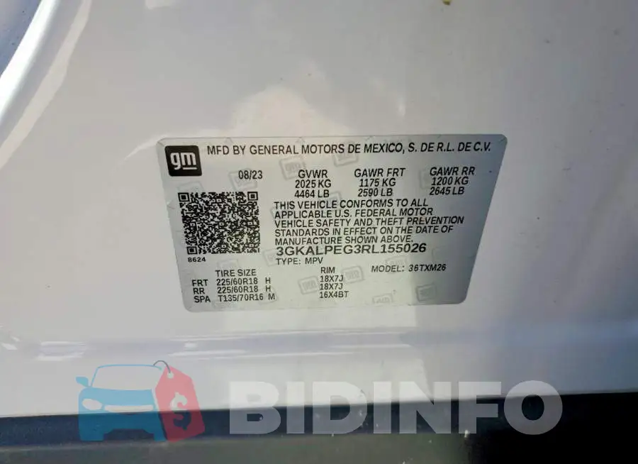 3GKALPEG3RL155026 Photo# 13