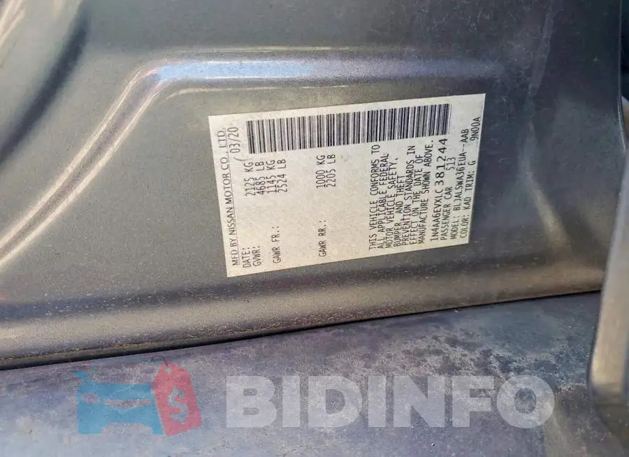 1N4AA6EVXLC381244 Photo# 12