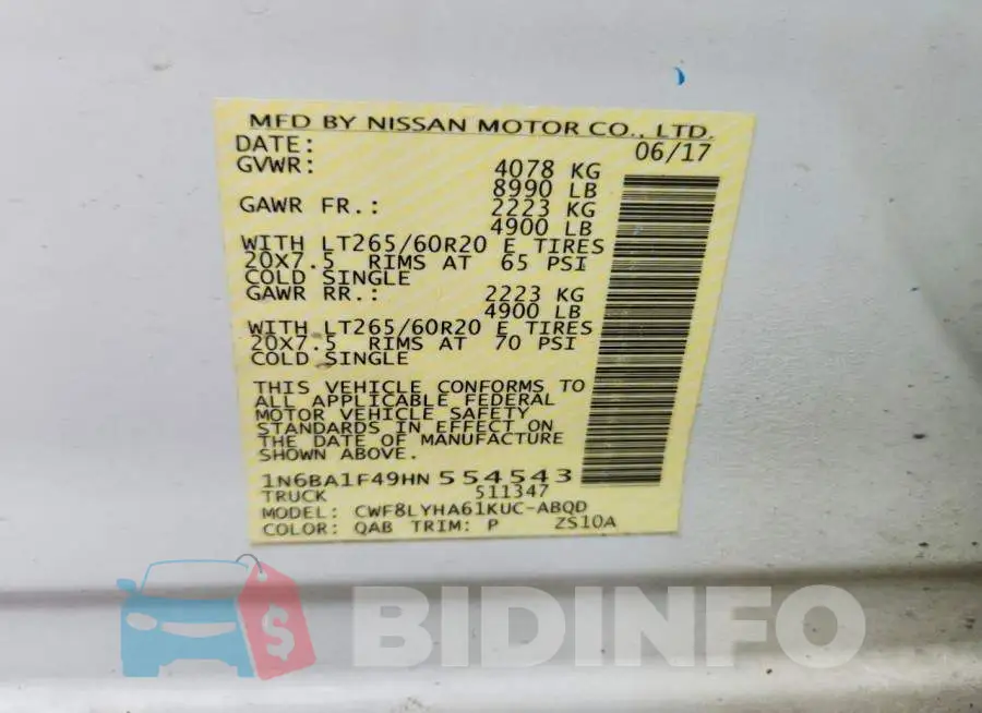 1N6BA1F49HN554543 Photo# 12