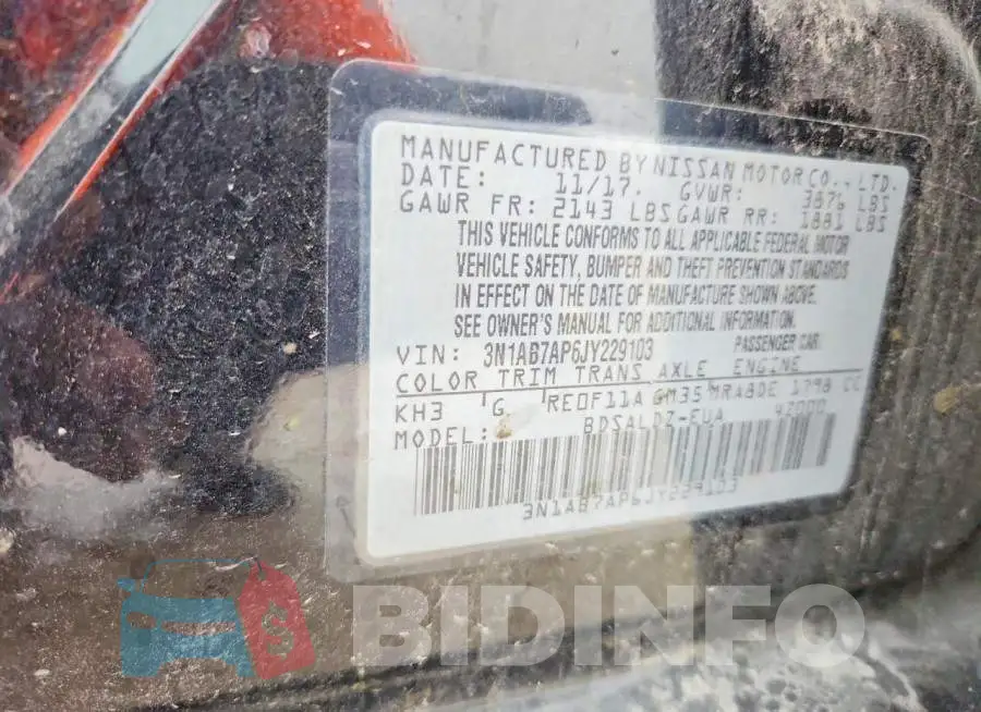 3N1AB7AP6JY229103 Photo# 12