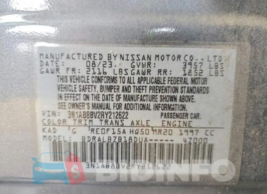 3N1AB8BV2RY212622 Photo# 12