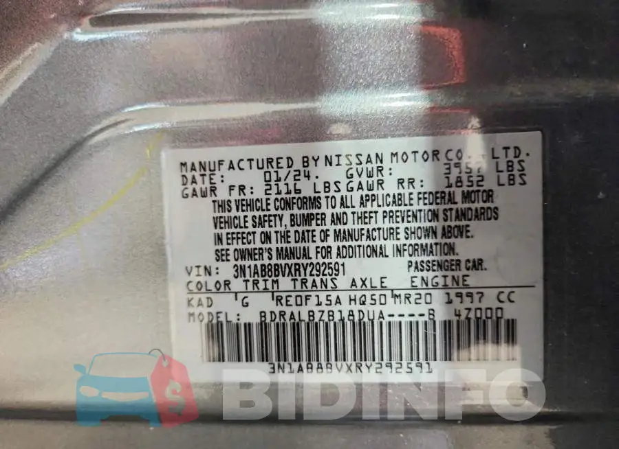 3N1AB8BVXRY292591 Photo# 13