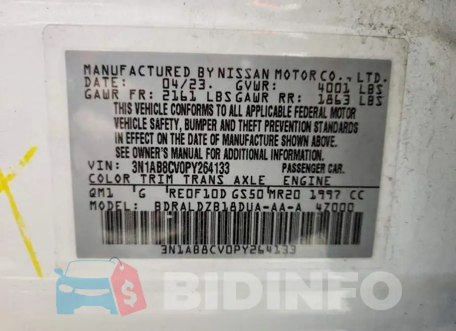 3N1AB8CV0PY264133 Photo# 12