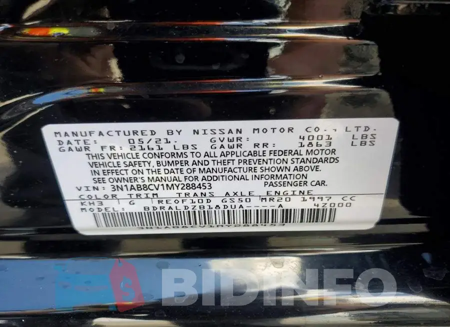 3N1AB8CV1MY288453 Photo# 12