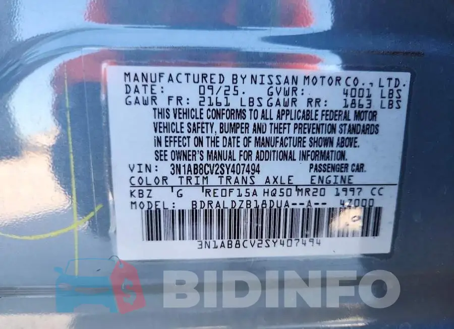 3N1AB8CV2SY407494 Photo# 12