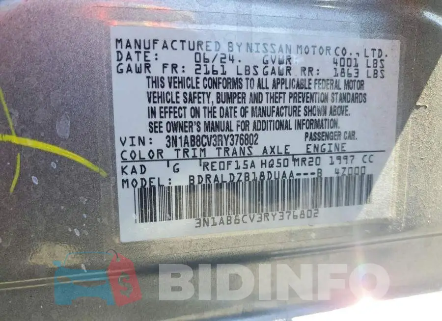 3N1AB8CV3RY376802 Photo# 12