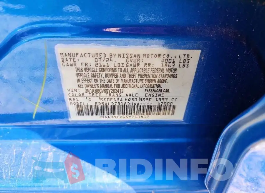 3N1AB8CV6SY203412 Photo# 12