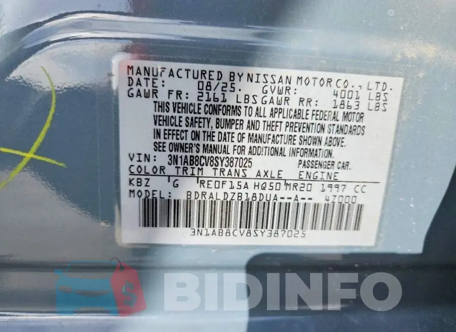 3N1AB8CV8SY387025 Photo# 12