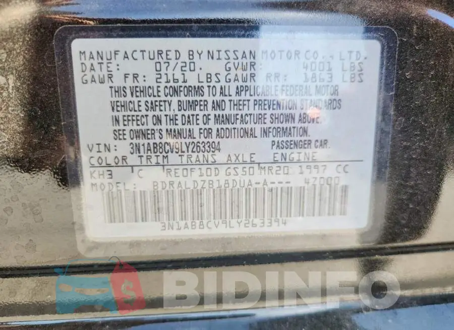 3N1AB8CV9LY263394 Photo# 13