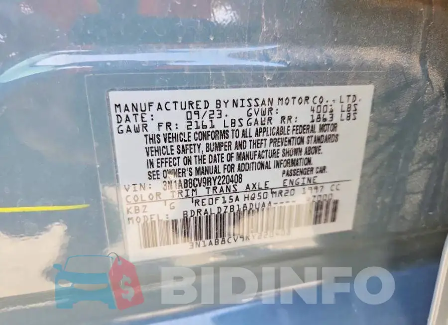 3N1AB8CV9RY220408 Photo# 12