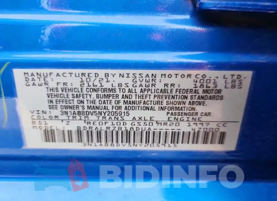 3N1AB8DV5NY205915 Photo# 13