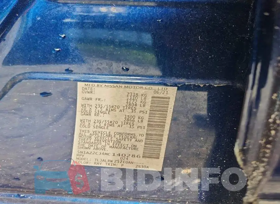 5N1AZ2CJ4MC140286 Photo# 13