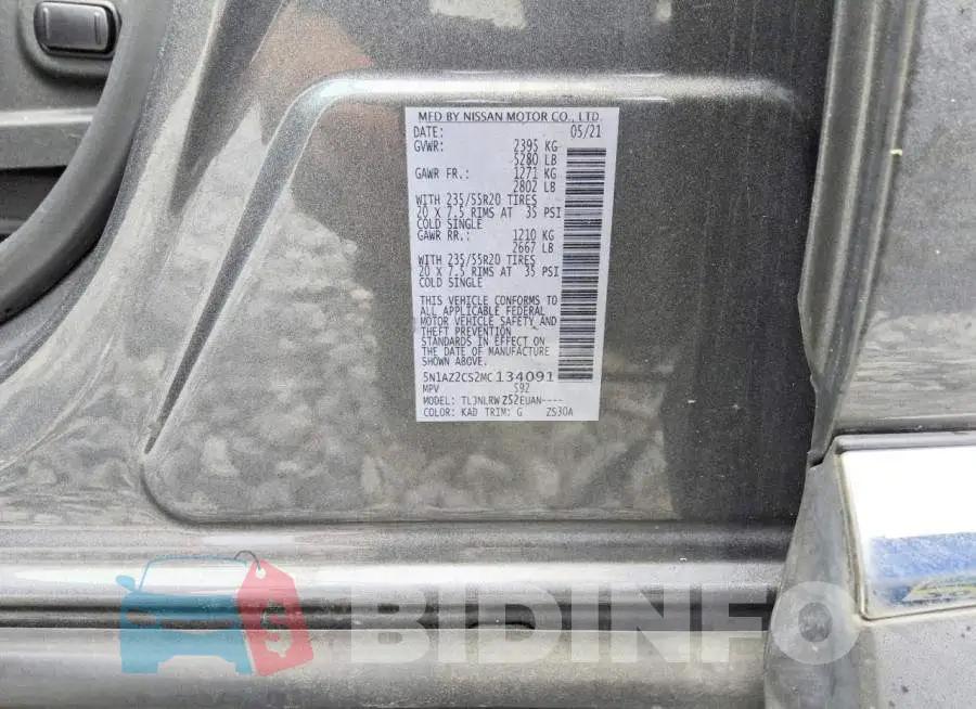 5N1AZ2CS2MC134091 Photo# 13