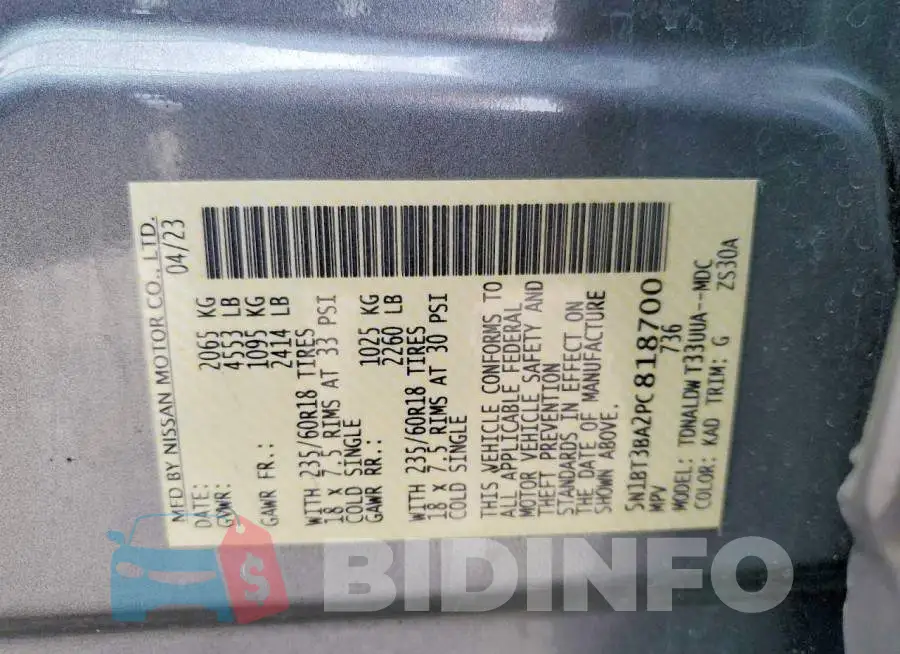 5N1BT3BA2PC818700 Photo# 12