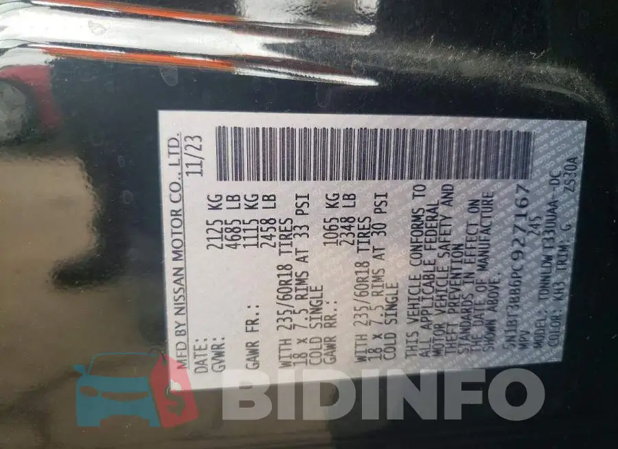5N1BT3BB6PC927167 Photo# 12