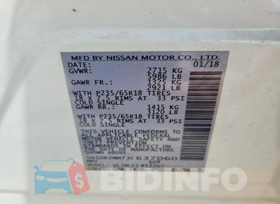 5N1DR2MM7JC637060 Photo# 13