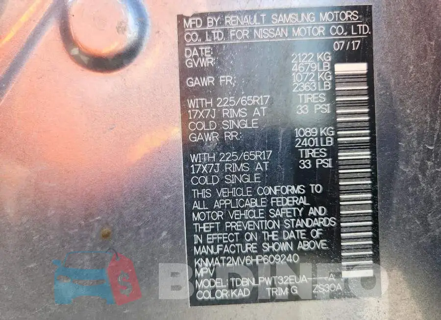 KNMAT2MV6HP609240 Photo# 13