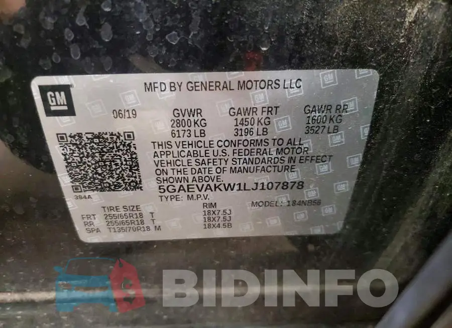 5GAEVAKW1LJ107878 Photo# 13