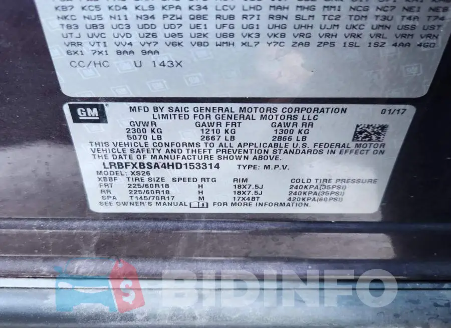 LRBFXBSA4HD153314 Photo# 13