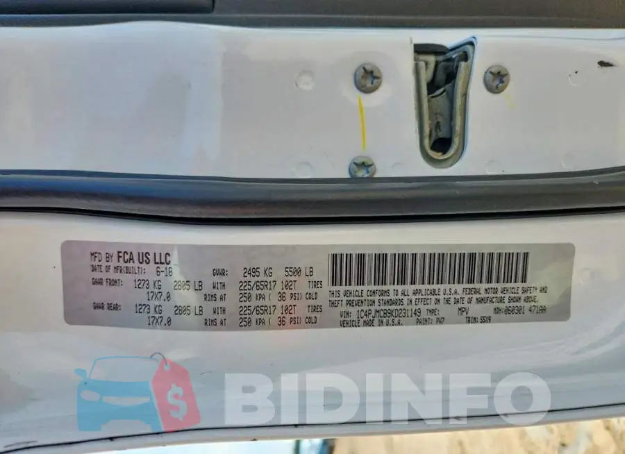 1C4PJMCB9KD231149 Photo# 13