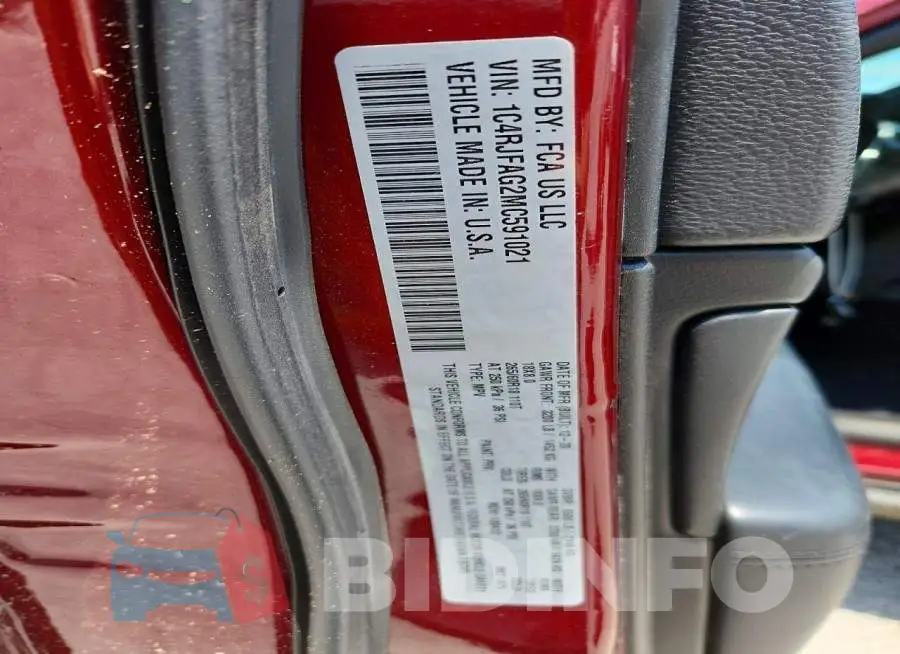 1C4RJFAG2MC591021 Photo# 14