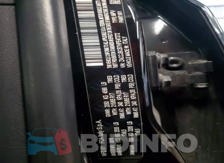 ZACCJBCB7HPE47272 Photo# 13