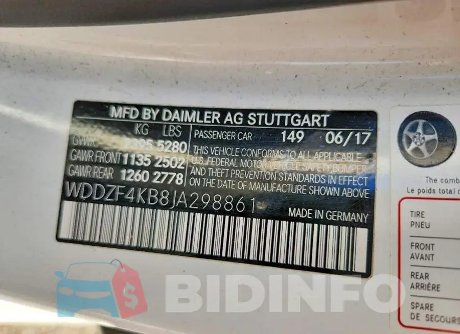 WDDZF4KB8JA298861 Photo# 13