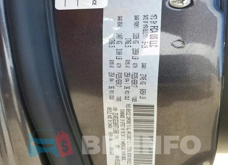 2C4RDGEG8KR711688 Photo# 13