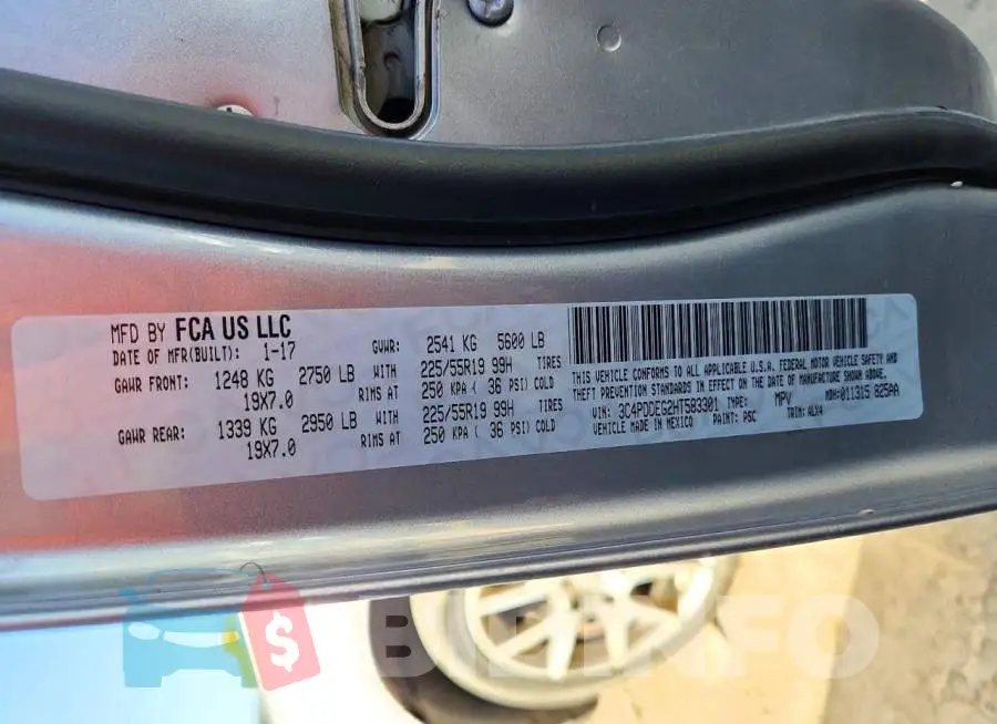 3C4PDDEG2HT583301 Photo# 13
