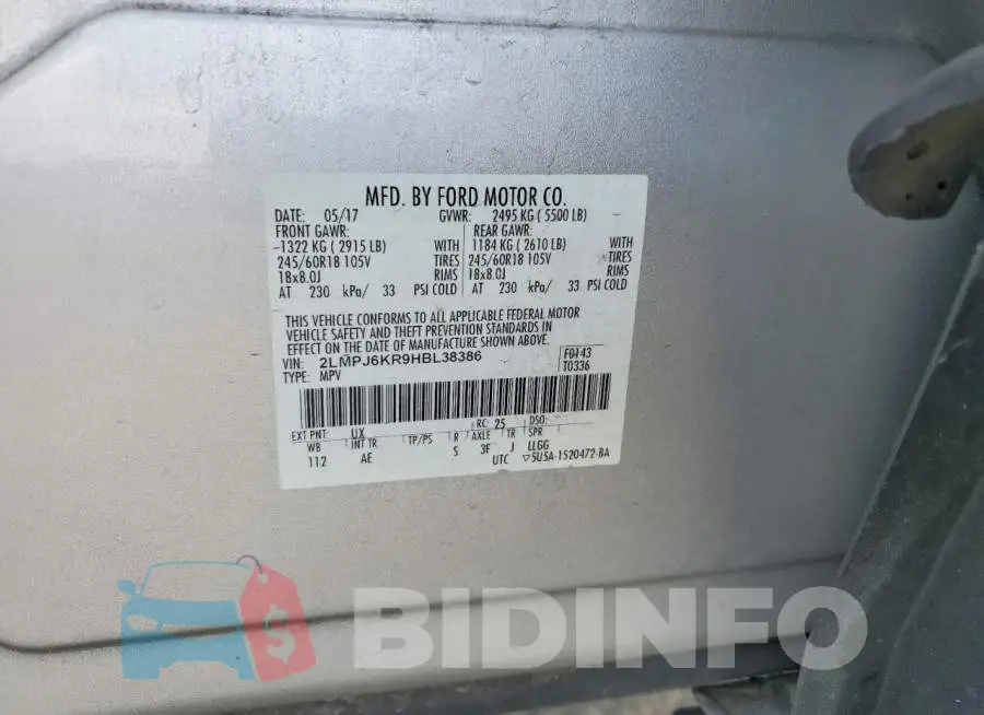 2LMPJ6KR9HBL38386 Photo# 13