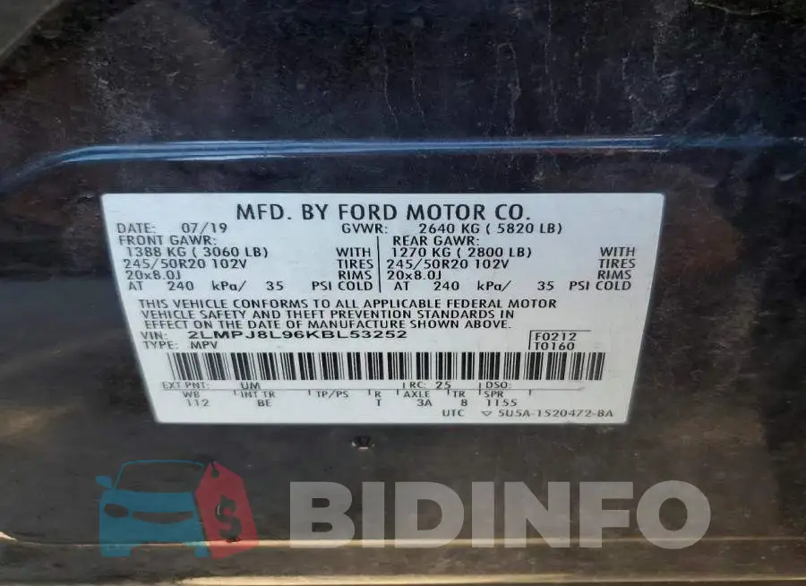2LMPJ8L96KBL53252 Photo# 13