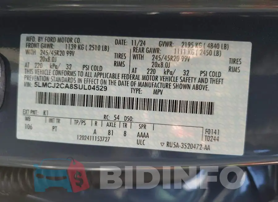 5LMCJ2CA8SUL04529 Photo# 13
